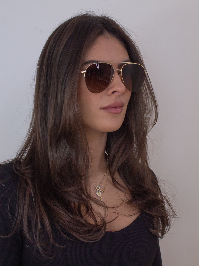 Brown Aviator Sunglasses | Eleventh Hour 