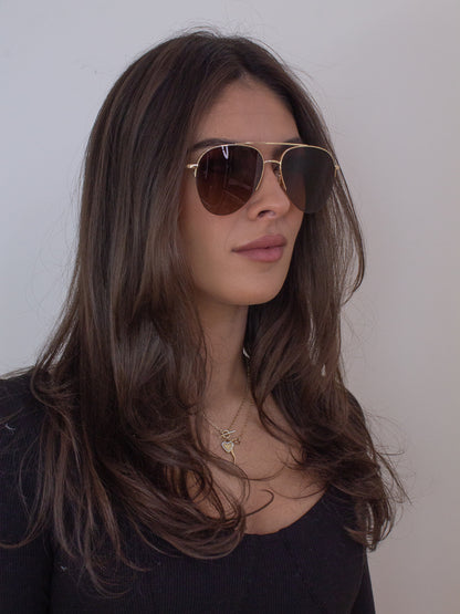Brown Aviator Sunglasses | Eleventh Hour 