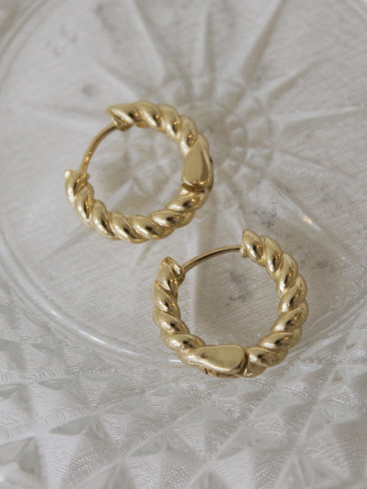 Petite Rope Texture Hoop 