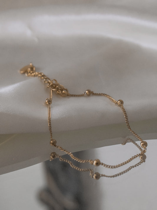 Gold Satellite Chain Anklet 