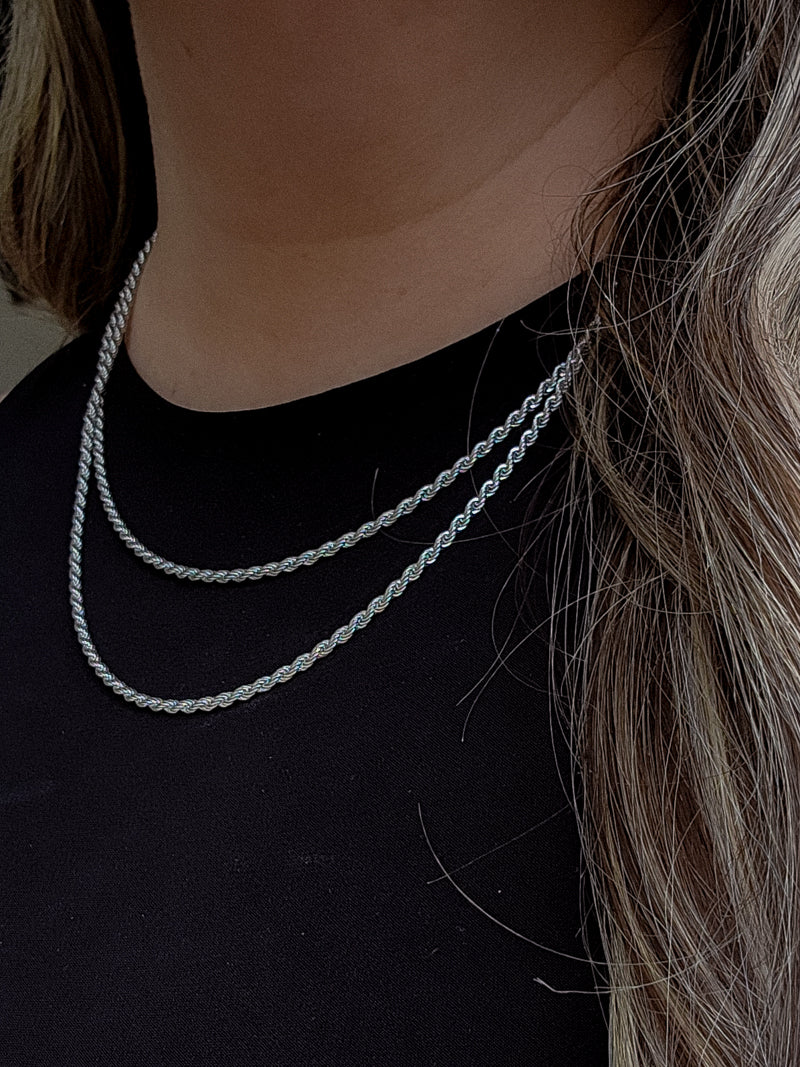 Silver Thin Rope Chain | Twenty Compass