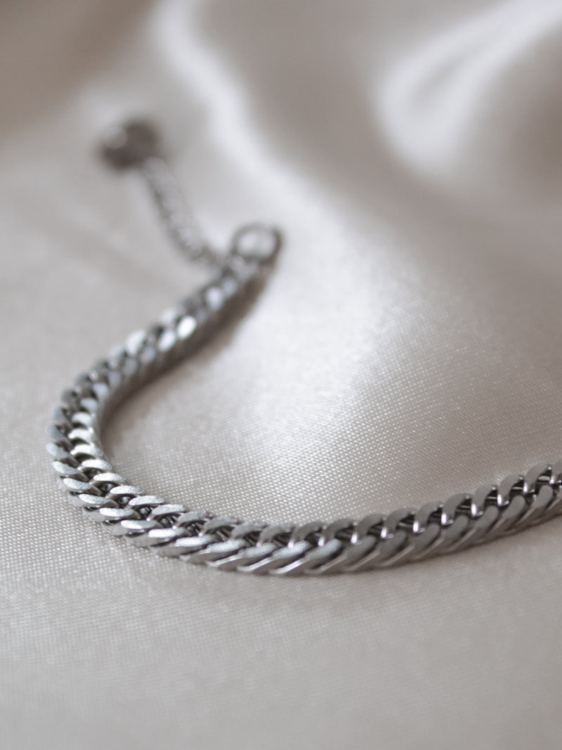 Stainless Steel Curb Chain Bracelet for Women