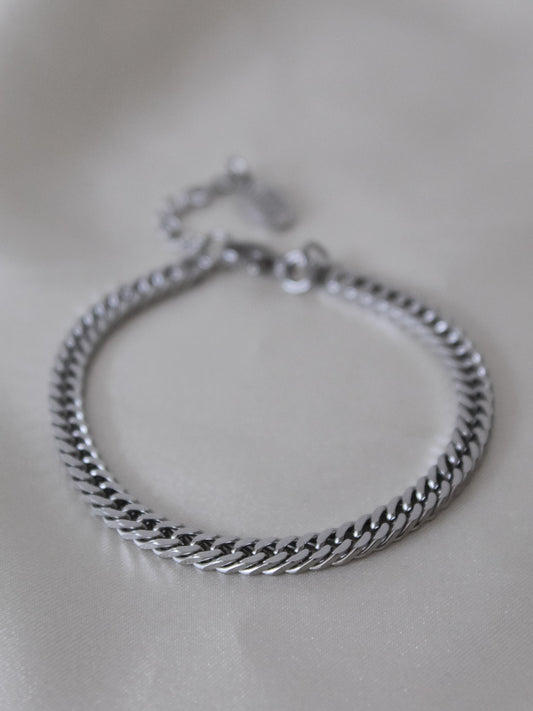 Silver Curb Chain Bracelet