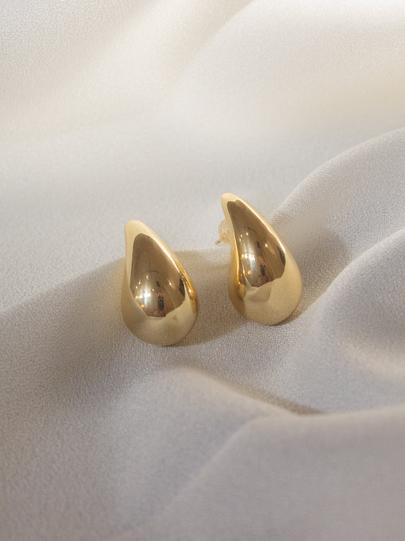 Small Teardrop Stud Earrings that look like Bottega Earrings