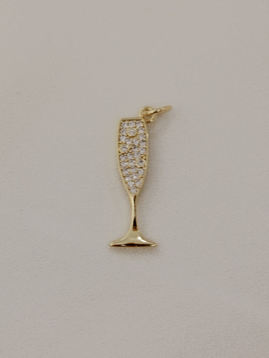 Gold Champagne Bubbly Charm 
