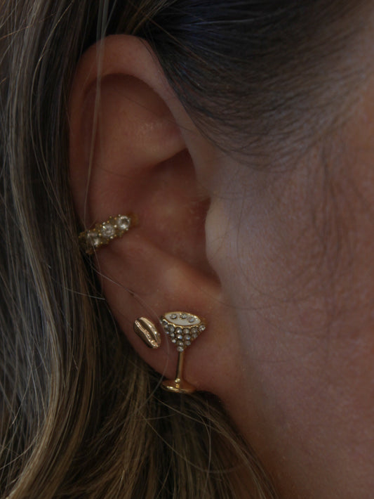 Espresso martini stud earring set 