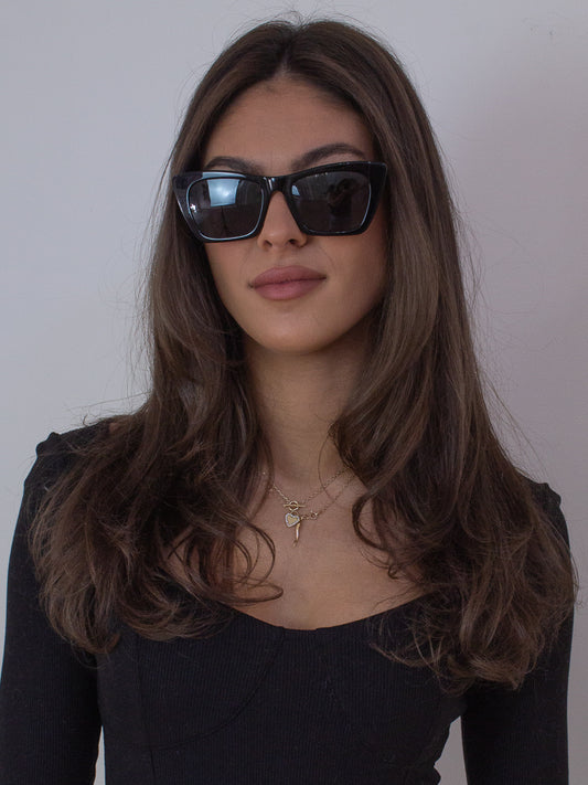 Black Oversized Sunglasses by Eleventh Hour 