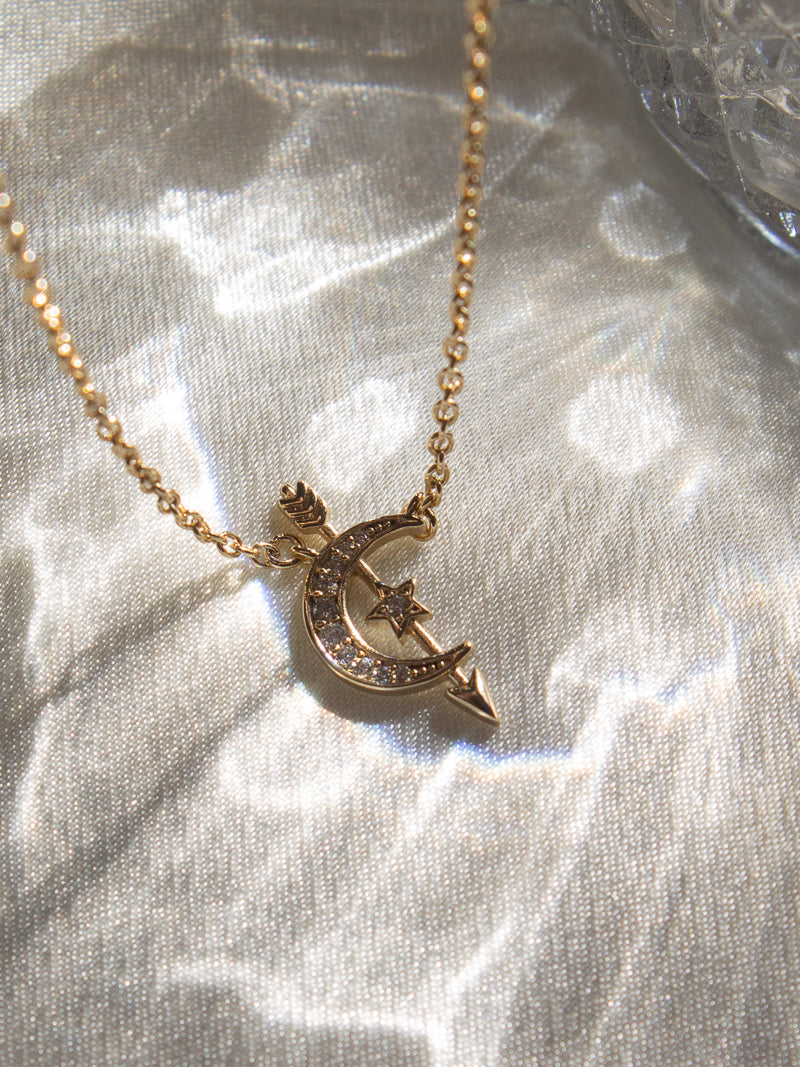 Star & Moon Charm Necklace