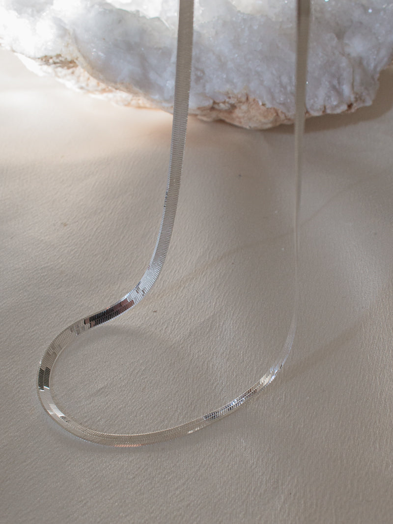 Silver Herringbone Chain for Women