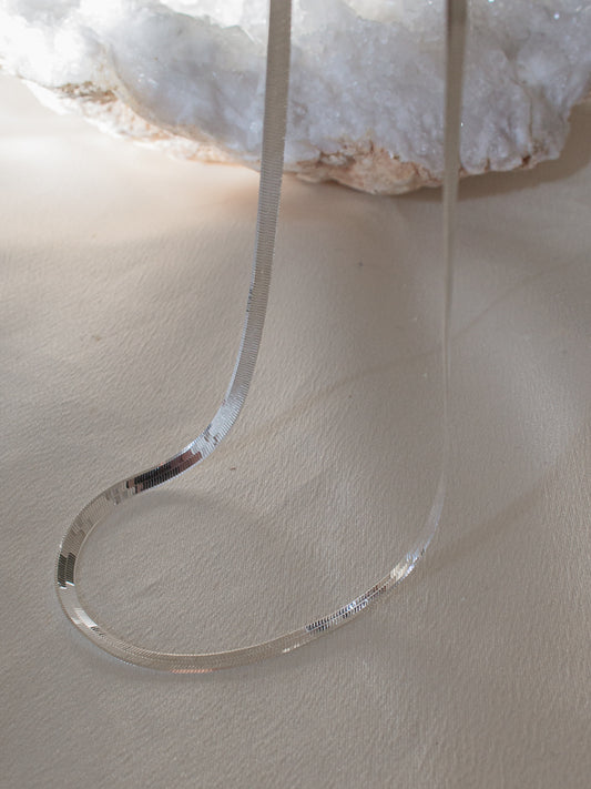 Silver Herringbone Chain for Women