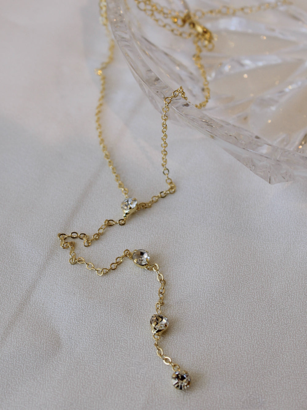 Gold luster lariat 