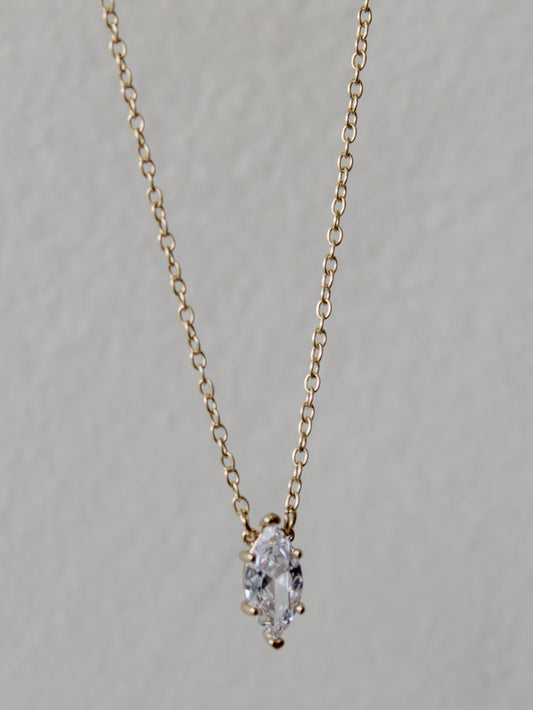 Gold marquee necklace at The Obcessory 