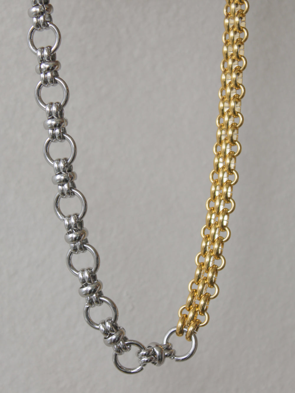 chic gold and silver mixed metal chain 