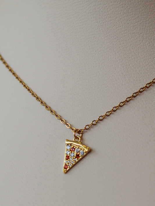Peitie pizza slice charm necklace 