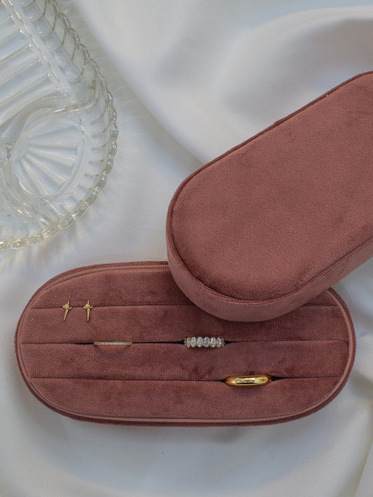 Velvet Ring Holder Jewelry Box 