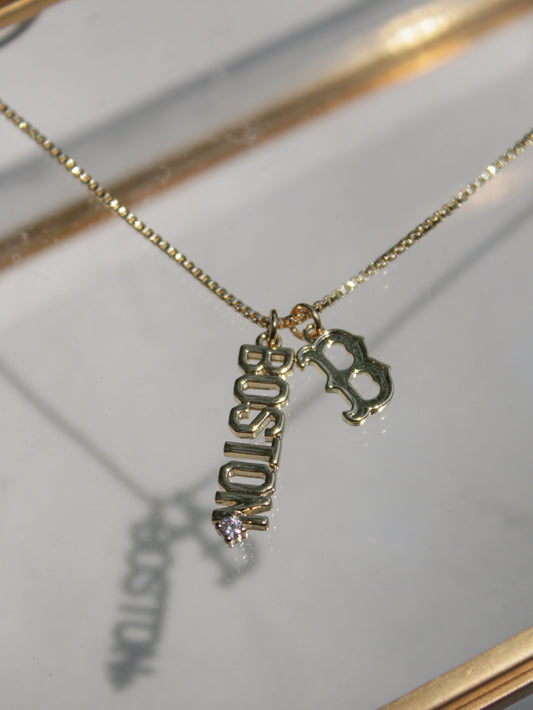 Luv AJ Boston B Red Sox Necklace 