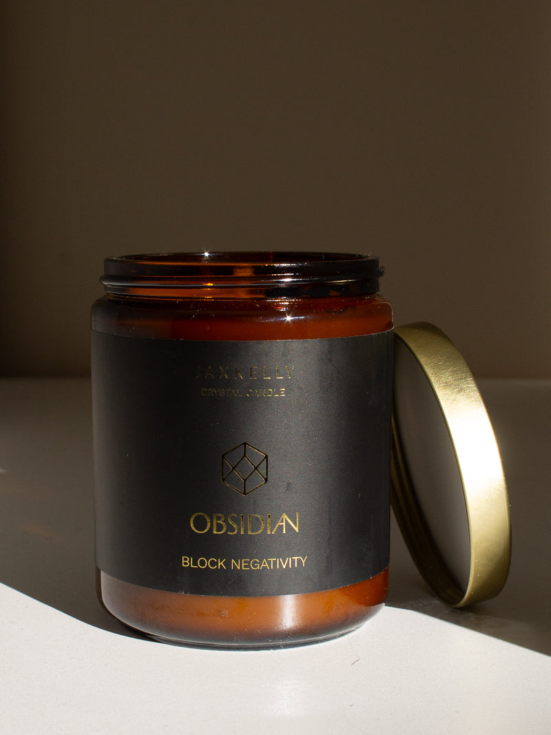 Obsidian Crystal Soy Candle