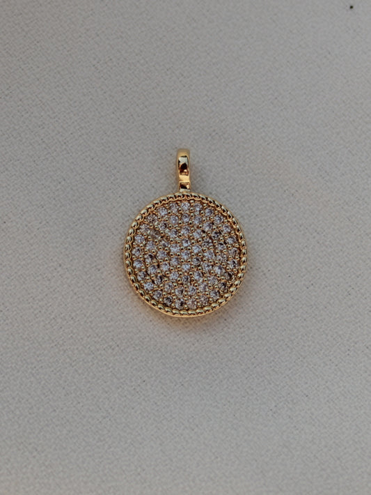 Pave Circle Charm 