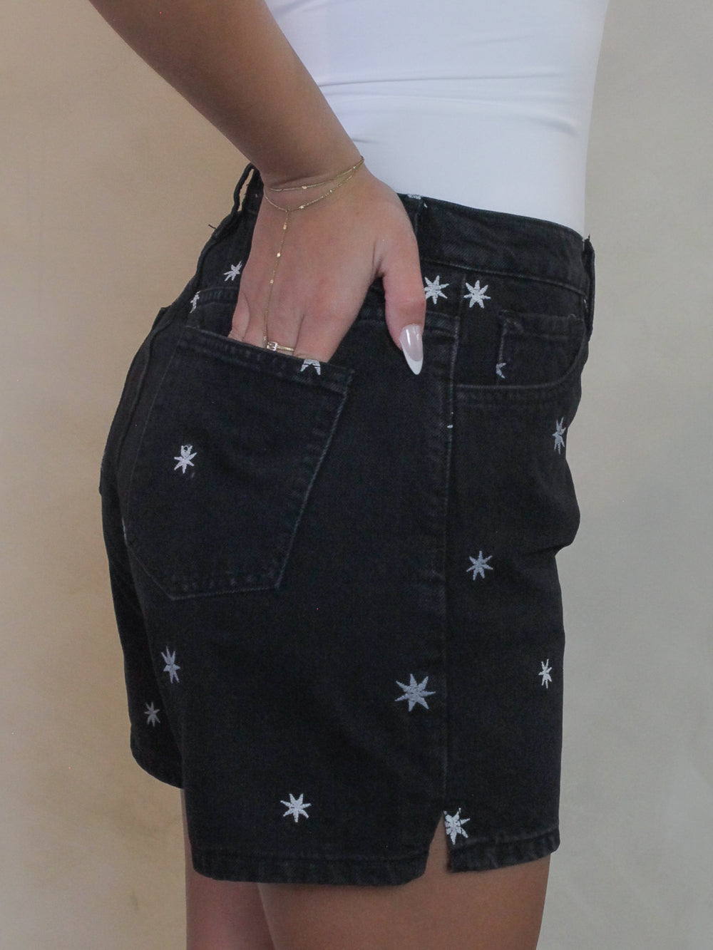 STARRY NIGHTS DENIM SHORTS