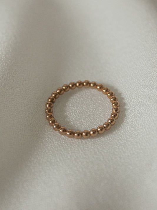 Gold Beaded Ring | Water & Tarnish Resitant