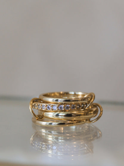 Stacked gold ring