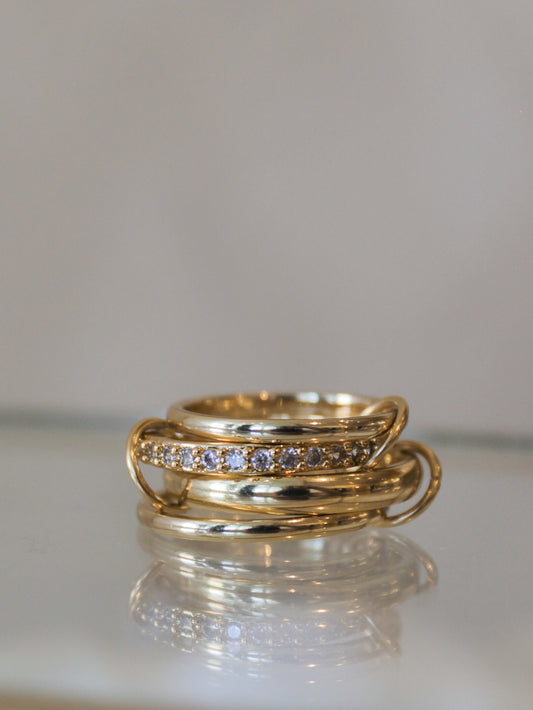 Stacked gold ring