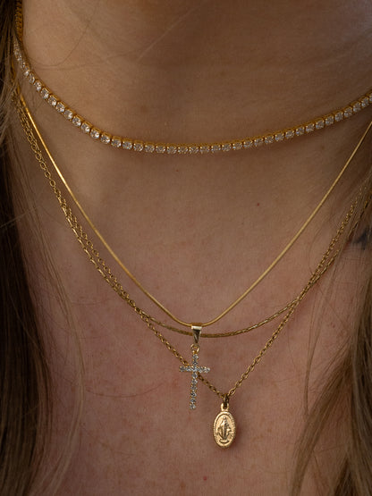 Gold Cross Necklace Stack Inspo