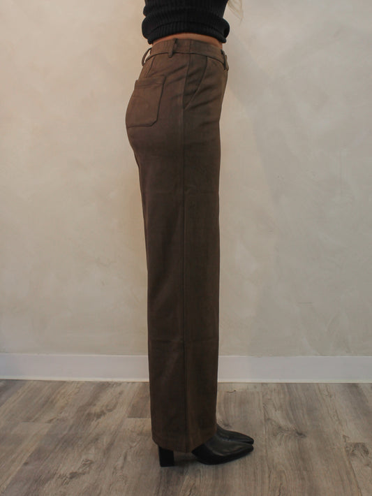 MAVERICK BROWN SUEDE PANTS