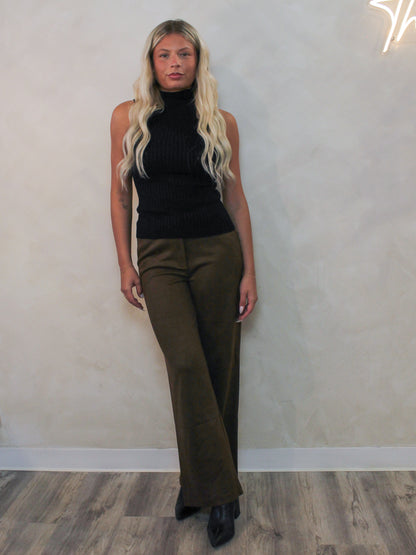 MAVERICK BROWN SUEDE PANTS