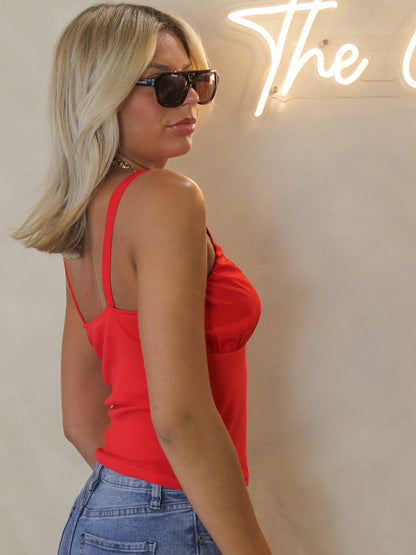 Steve Madden Luanna tank top in red 