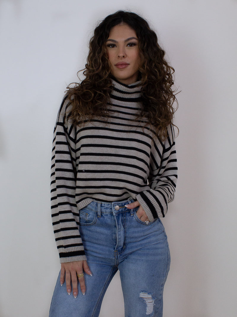 Cute turtleneck sweater for women 