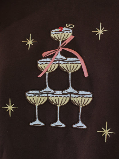 Embroidered espresso martini sweatshirt 