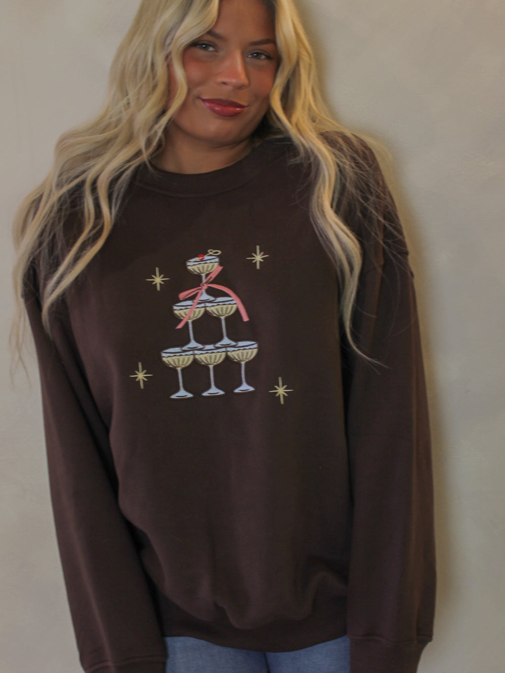 Espresso martini sweatshirt in a rich brown
