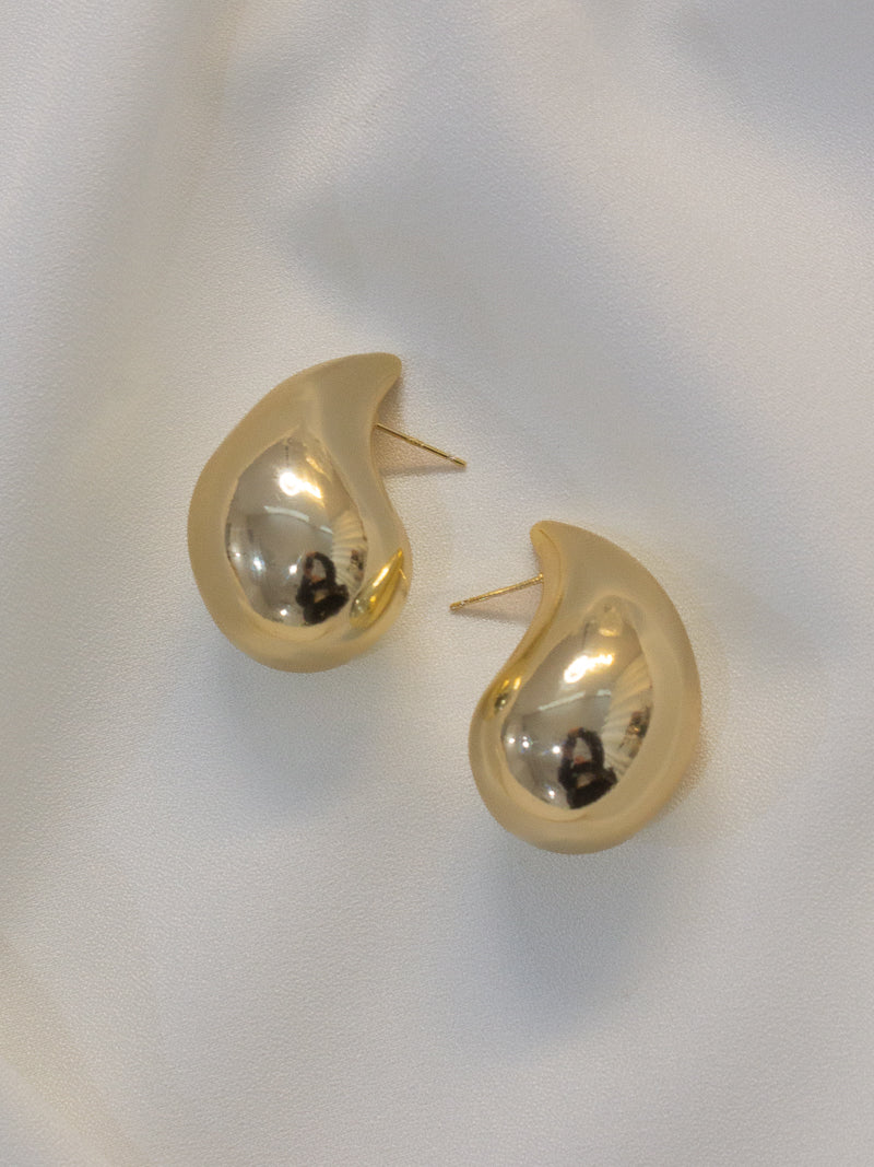 Gold Large Teardrop Earrings