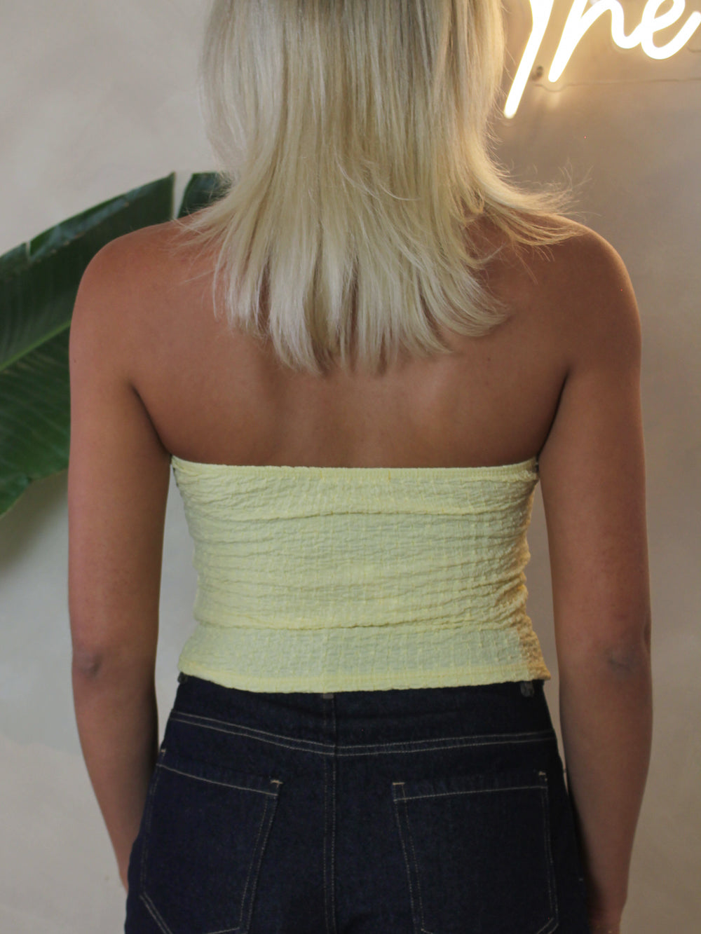 LEMON TWIST TUBE TOP