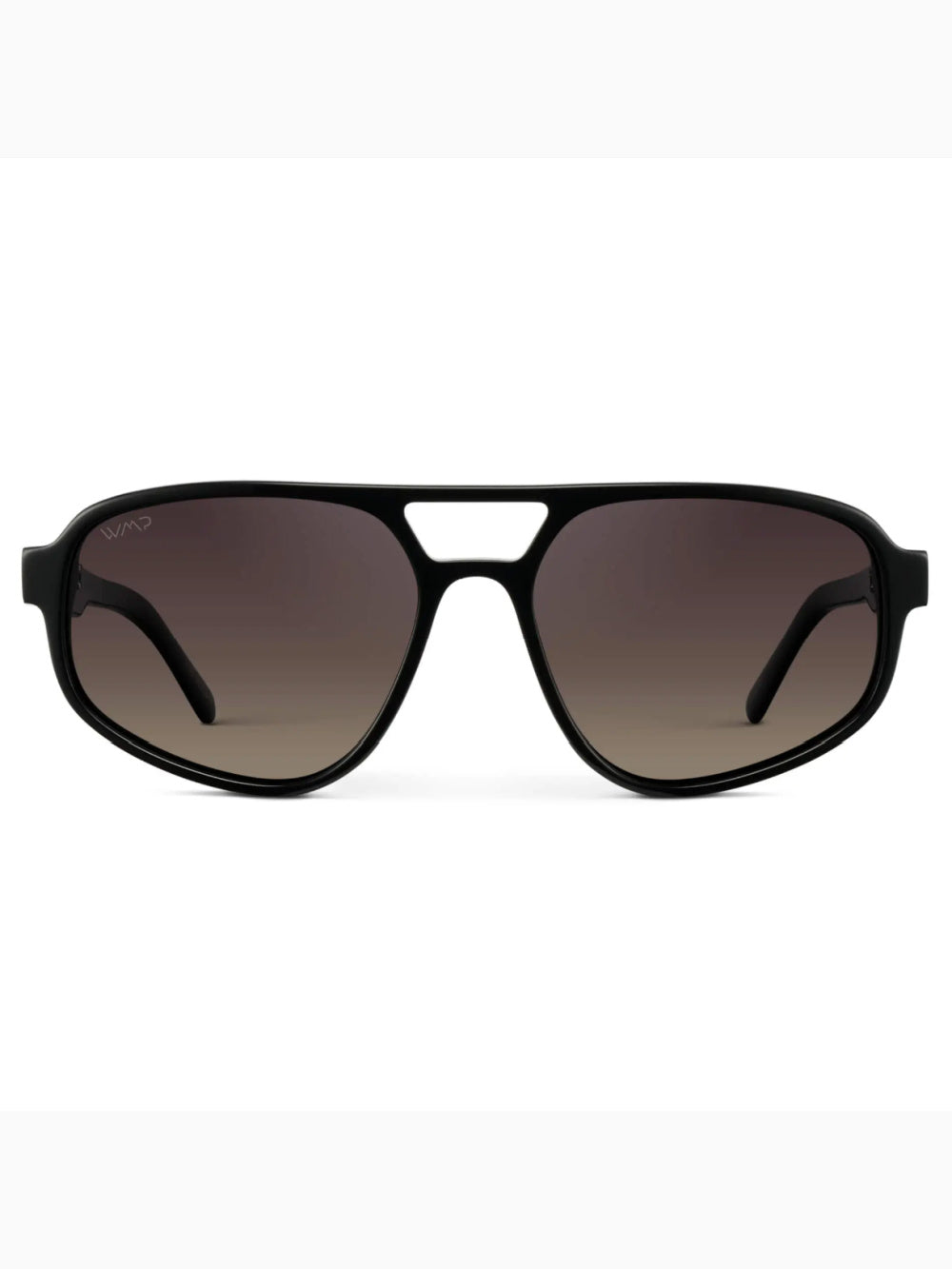 wmp Brooklyn aviator sunglasses with black smoke lenses