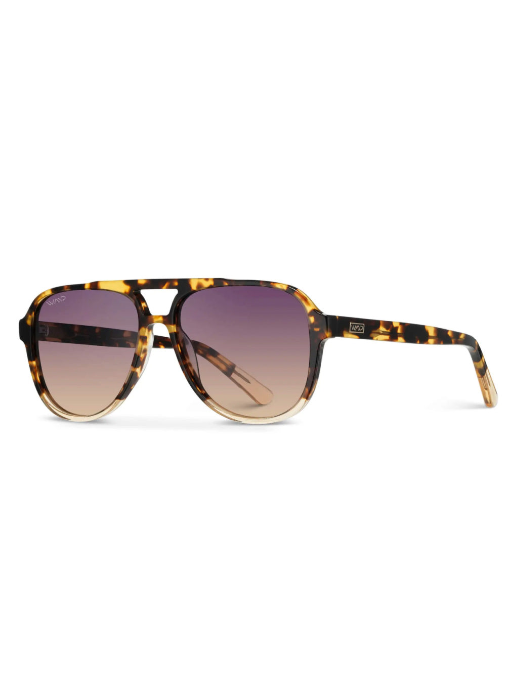 Sunglasses with tortoiseshell frame and gradient lenses
