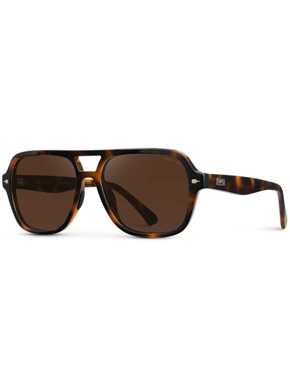 Women's tortoise aviator with brown lens