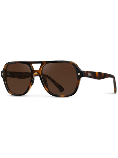 Women's tortoise aviator with brown lens