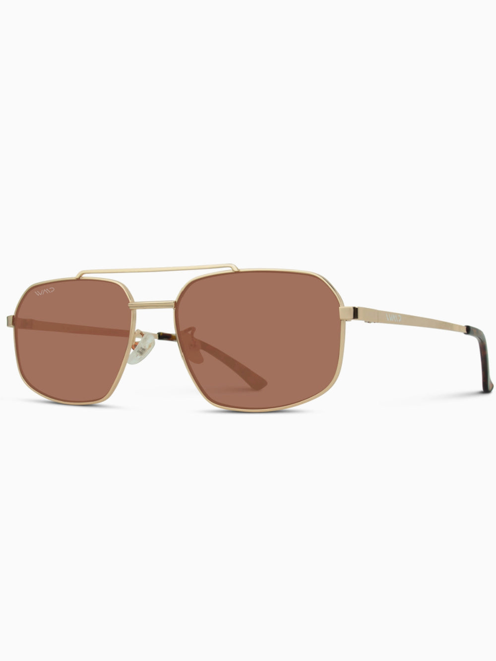 womens gold square aviator with a oral lens