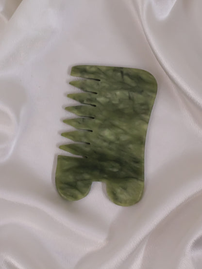 Jade Gua Sha & Comb Beauty Tool