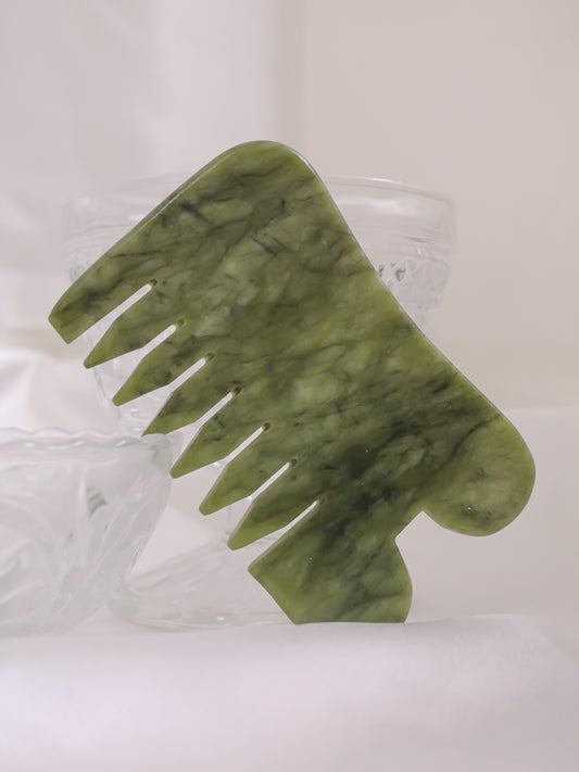 Jade Gua Sha & Comb Beauty Tool