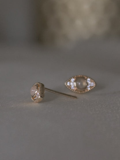 Tiny Evil Eye Stud Earrings 