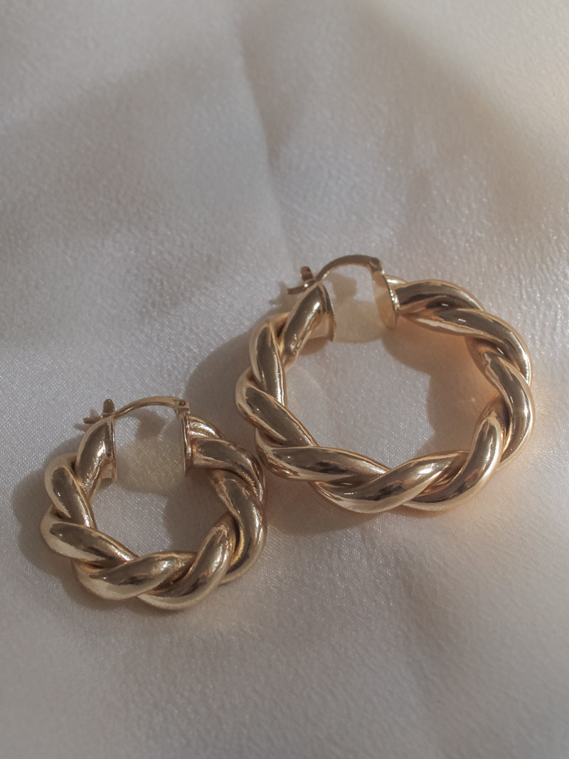 Hailey Hoop Earring Size Difference