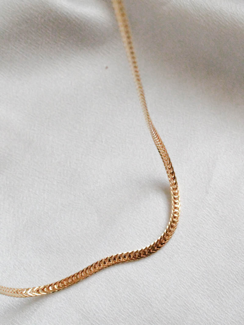 Gold Braided Herringbone Chain by Jonesy Woods