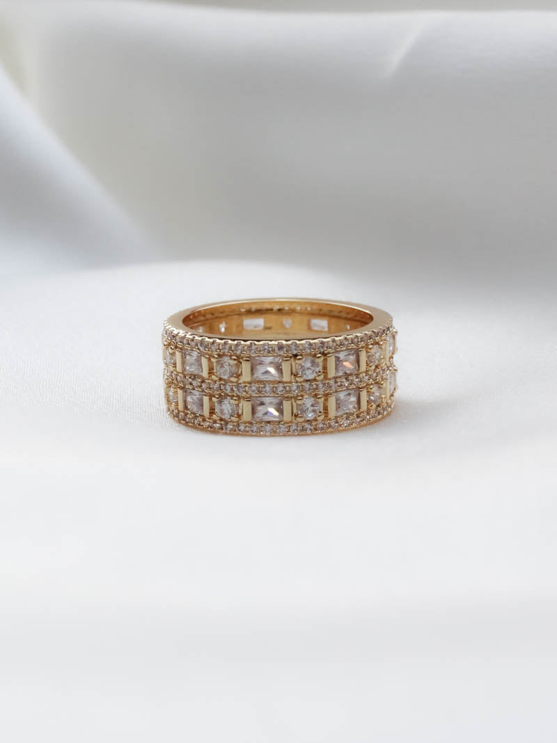 Gold Pave Ring by Luv AJ