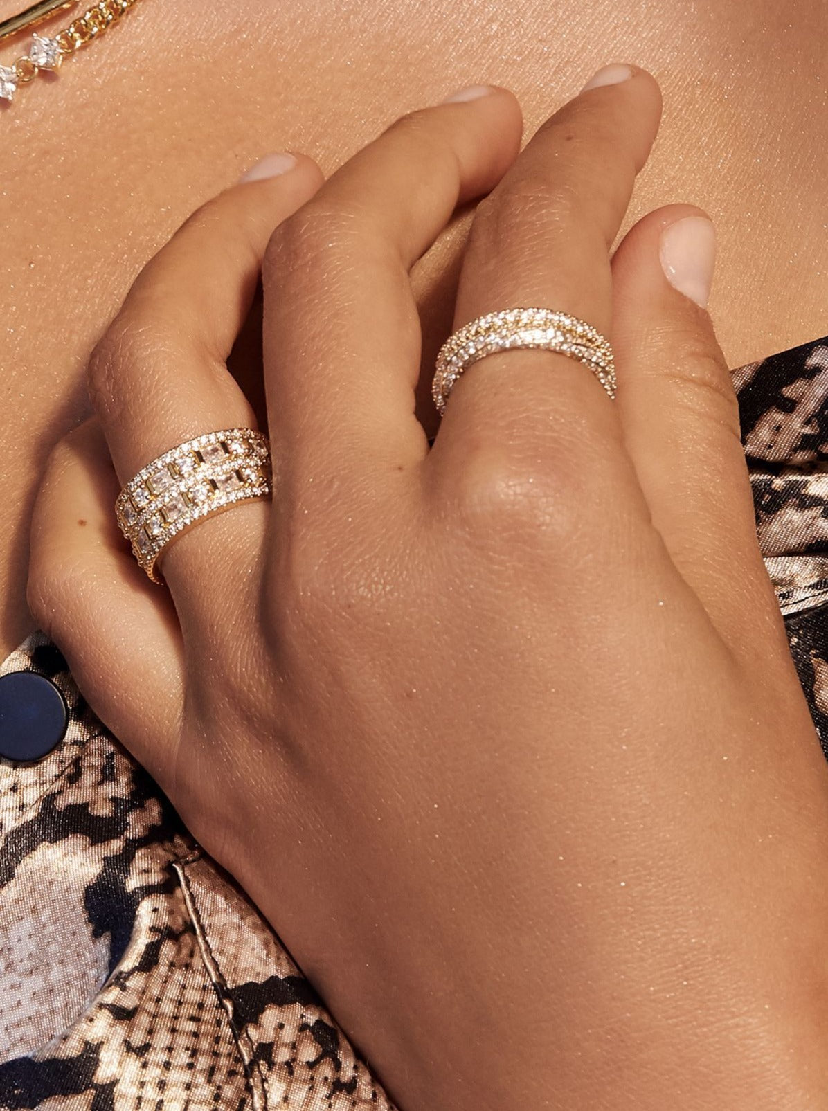 Silver Pave Rings