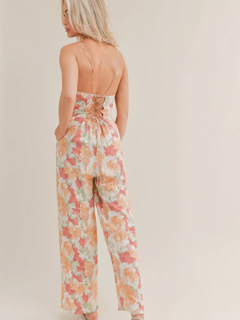 Amalfi Coast Jumpsuit with Criss Cross Back by Sage The Label 