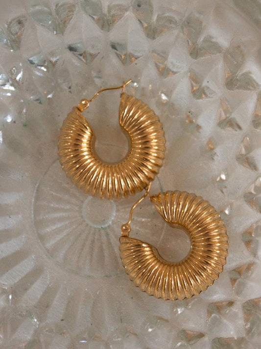 Lightweight Gold Chunky Hoops 