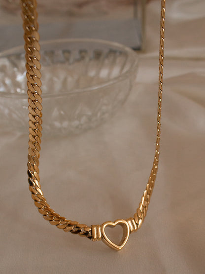 Gold Heart Chain for Women 